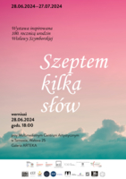 Plakat wystawy "Szeptem kilka słów"